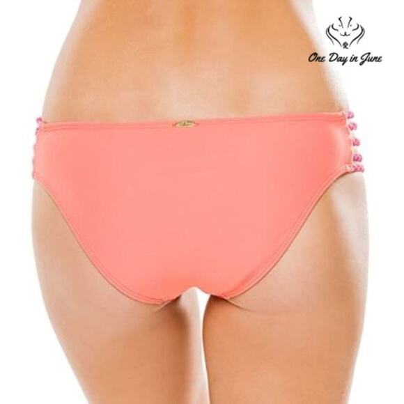 Luli Fama Sunset Angel Braided Side Full Bikini Bottom Swimsuit Size XS - Picture 2 of 4